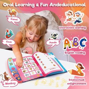 Libro Interattivo Sensoriale OEM per Bambini <span class=keywords><strong>con</strong></span> Suoni, <span class=keywords><strong>Alfabeto</strong></span>, <span class=keywords><strong>Numeri</strong></span> e Canzoni - Libri Audio Educativi - Product Image 1