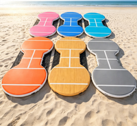Cancha de Pickleball Inflable Flotante en el Agua, Cancha de Pickleball Flotante Personalizada y Resistente con Línea de Delimitación