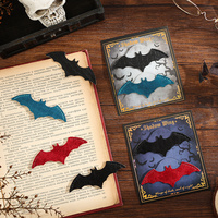 Marque-page en cuir en forme de chauve-souris, marque-page gothique, marque-page d'Halloween pour les amateurs de livres, accessoire de lecture pour carnet, cadeau littéraire pour les lecteurs