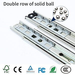 YABELY Oem 51 Mm Triple Extensión Heavy Duty Autoblocante Gabinete de bolas deslizante Rieles deslizantes 700mm Rodamiento de bolas Cajón deslizante Delgado - Product Image 5