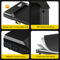 Tapis de Marche Stable et Incliné 2 en 1 Sous Bureau, Tapis Roulant Électrique Compact pour la Maison et le Bureau Avec Application