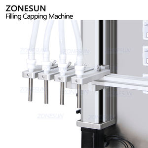 ZONESUN ZS-DTFC4Y automatique de table 4 têtes pompe magnétique huile essentielle compte-gouttes bouteille remplissage vissé capsulage Machine - Product Image 2