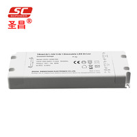 Fuente de Alimentación de Voltaje Constante AC-DC SC 21.5-25.5V 2.5A 60W, Controlador LED con Atenuación Triac 0/1-10V PWM 5 en 1