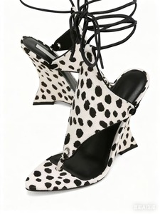 Sandali da donna con <span class=keywords><strong>tacco</strong></span> alto a <span class=keywords><strong>tacco</strong></span> alto da donna con spalline e spalline con spalline larghe scarpe per l'estate e l'autunno - Product Image 6