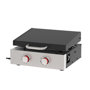 Nueva parrilla de gas portátil de acero inoxidable sin humo con plancha esmaltada para exteriores, estufa de gas propano transfronteriza - Product Image 1