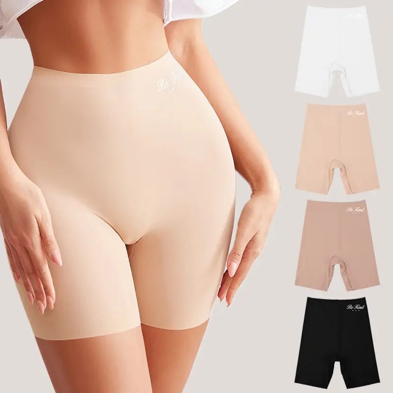 Hochwertige nahtlose Ice Silk Shape wear Control Hip Lift Trainer Shorts Sicherheits hose mit hoher Taille für Frauen