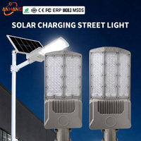 Lampadaire d'ingénierie anti-corrosion en aluminium IP65, éclairage LED alimenté par panneau solaire