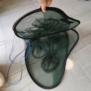 5/9/13 trous pliés Portable trou automatique pêche piège à crevettes filet de pêche crevettes <span class=keywords><strong>carpe</strong></span> attrape Cages filets à mailles piège à crabe - Product Image 4