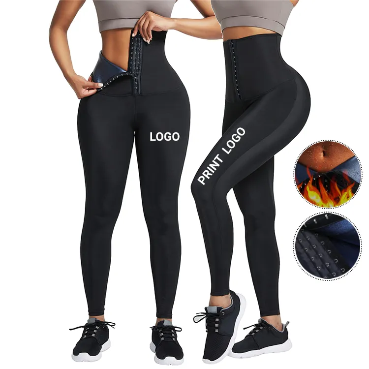 Женская одежда для фитнеса с логотипом на заказ, черные штаны для йоги, регулируемые Крючки, триммер для живота, тренировочный корсет для талии, леггинсы