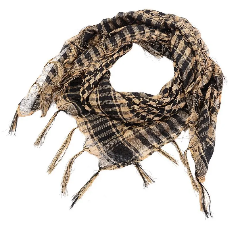 A1879 Classic Cotton Large Checked Scarves Square Shemagh Pashmina Keffiyeh Head Neck Arab Shawls Wrap Plaid Tassel Scarf