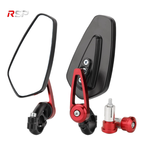 Rétroviseur de moto pliable CNC <span class=keywords><strong>en</strong></span> alliage d'aluminium avec verre bleu, rétroviseur de guidon universel pour scooter et vélo électrique - Product Image 4