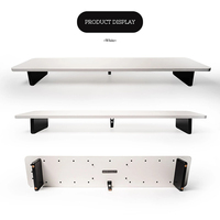 Bois Bambou Double Ordinateur Moniteur Riser Écran De Bureau Ordinateur Portable Moniteur Support Étagère De Bureau Moniteur Stand