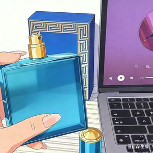 Envío Gratis desde Almacén en EE. UU. 2-5 Días |   Embossed Blue Square Glass Men EDP 100ml, Colonia Masculina con Aroma a Menta, Manzana y Madera, de Larga Duración, Regalo - Product Image 3