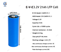 Sel Baterai EV E 3.2V 21Ah LFP Grosir C46PH-V1.1 Sel Lithium Ion LiFePO4 Isi Ulang Pasokan Pabrik Stud Terlasir Laser