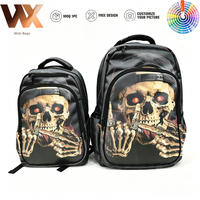 Sac à dos scolaire personnalisé, imperméable, tendance, durable, léger, pour garçons et filles, unisexe, avec fermeture éclair.