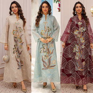 Nouvelle Arrivée 2026 <span class=keywords><strong>LY</strong></span> – Abaya Modeste pour Femme avec Broderie en Maille, Robe Perlée de Haute Qualité, Anti-statique, Belle Jalabiya pour Mariages et Aïd - Product Image 6