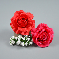 Großhandel Hochzeit dekorative Pflanzen große Seide Rose künstliche Blumen köpfe für Hotel Hochzeit Dekor