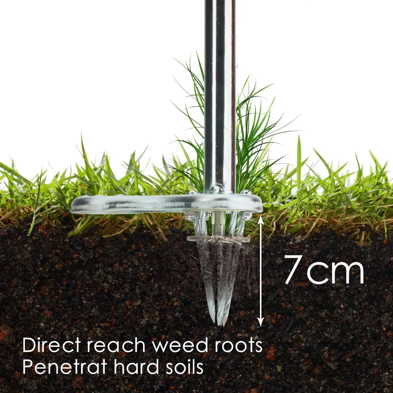Uzun sap çinko alaşım bahçe Weeder aracı çim ot kaldırma için el-powered OEM özelleştirilebilir