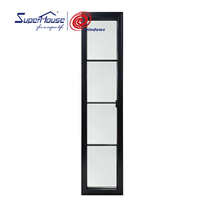 Ventana Americana NFRC TITL 24 con Rotura de Puente Térmico, Panel de Vidrio Grande, Ventana Abatible de Aluminio de Gran Tamaño