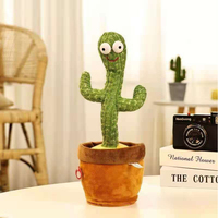 Cactus dansant électrique en peluche, jouet électronique en peluche avec enregistrement, jouet en peluche saxophone, vente en gros OEM