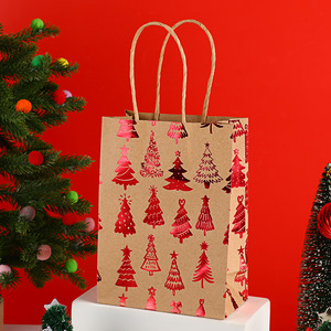 Custom Logo Premium <strong>Christmas</strong> Kraft Paper <strong>Bag</strong> <strong>Christmas</strong> <strong>Gift</strong> <strong>Bag</strong> Party Favor <strong>Bags</strong> with Handles - Product Image 3