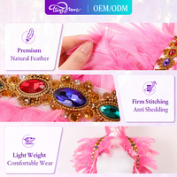 Écharpe de luxe en plumes avec garniture bijoux pour défilé du Mardi Gras, récital de danse et occasions de fête à thème