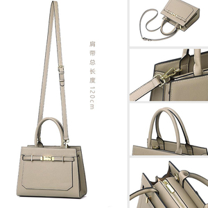 Bolso de Hombro de Cuero Genuino Certificado BSCI al por Mayor, Moderno, para Mujer, con Asa Única, Cierre de Cremallera Impermeable, Cadenas BADI - Product Image 3