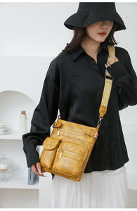 Vente en gros de <span class=keywords><strong>sac</strong></span> à bandoulière en cuir PU pour femmes de style vintage sacs de haute qualité <span class=keywords><strong>sac</strong></span> à bandoulière multifonctionnel à poches multiples pour femmes - Product Image 6