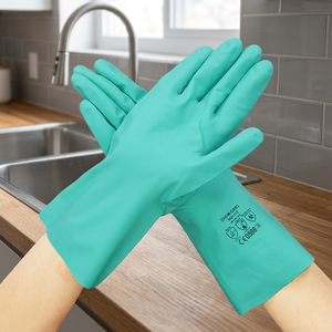 Gants en nitrile de qualité alimentaire fabriqués en Malaisie, imperméables, sans latex, antidérapants, pour la protection de la sécurité, à usage industriel - Product Image 3