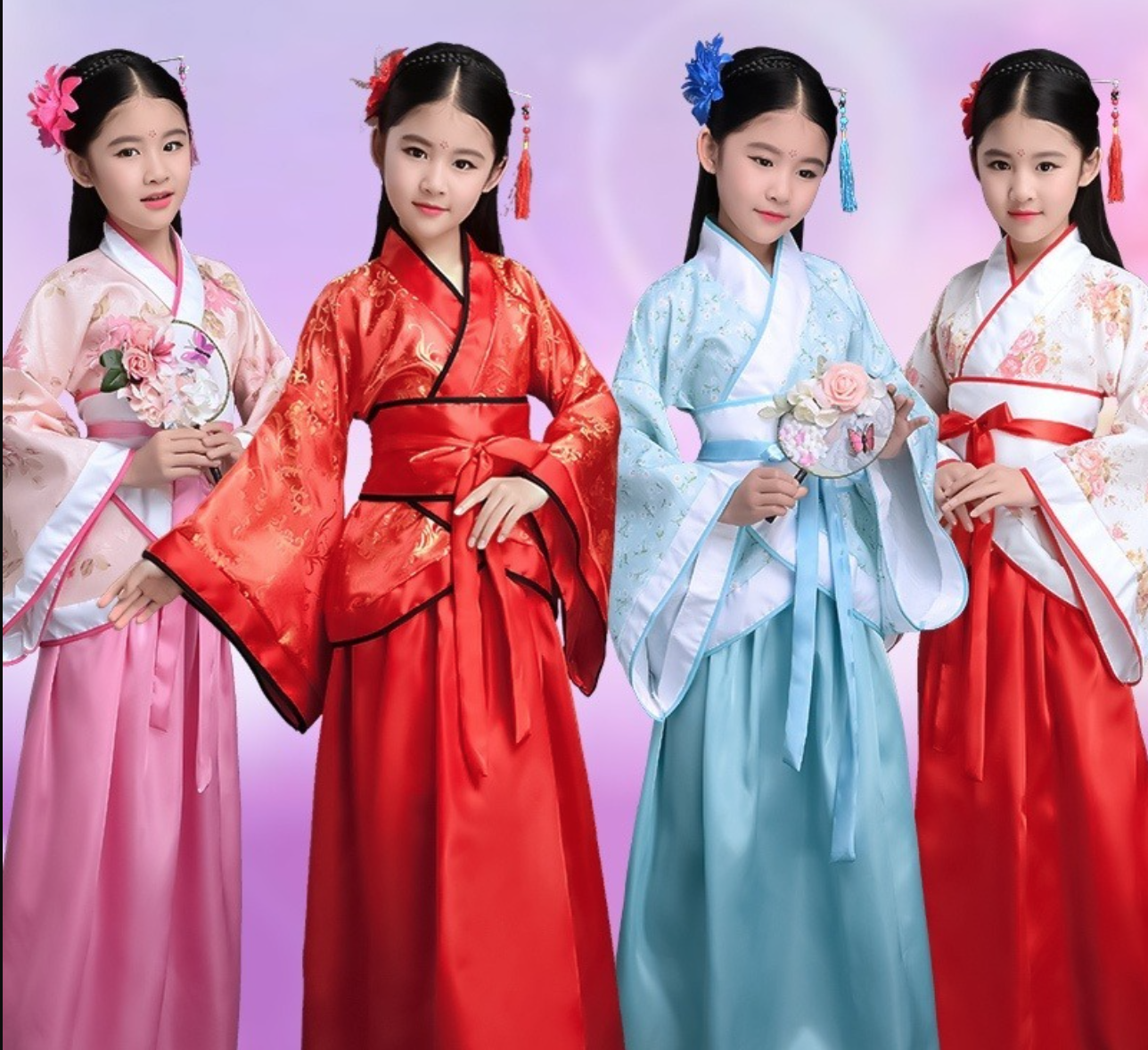 Wholesale Girls Traditional Hanbok Dress Korean National Costume Kids Dance Performance Wear,3 Pieces