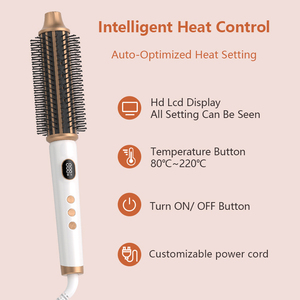 <span class=keywords><strong>Brosse</strong></span> <span class=keywords><strong>chauffante</strong></span> professionnelle 2-en-1 en céramique avec revêtement ionique, outil de coiffage multifonctionnel pour la vente en gros - Product Image 4