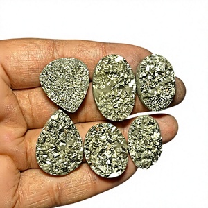 Pirita Natural de Alta Calidad, Druzy, Multiforma, Lote a Granel de Piedras Preciosas Sueltas para Fabricación de Joyería Artesanal, Piedra Certificada para Joyería al por Mayor - Product Image 1
