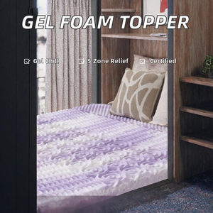 <span class=keywords><strong>Surmatelas</strong></span> en mousse à mémoire de forme en gel de 3-4 pouces, taille Twin XL extra long, pour lit de dortoir universitaire, 5 zones, doux, anti-boulochage, nettoyage localisé - Product Image 3