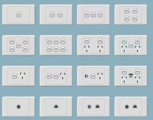 Painel de Interruptor e Tomada Tipo 118 Padrão Australiano Certificado SAA para Uso Doméstico, Externo e Tomada de Carregamento para RV na Austrália e Nova Zelândia - Product Image 1