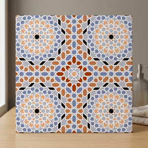 Azulejos de Cerámica Digitales Marroquíes Color Marfil de 400x400 mm, Porcelana Mate Antideslizante para Diseño de Interiores de Baños - Product Image 6