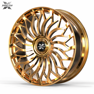Jantes en alliage forgé XINGTU Performance, concaves profondes, motif turbine doré, jantes personnalisées pour Tesla, <span class=keywords><strong>BMW</strong></span>, Mercedes Benz, Audi, SUV 19-22 - Product Image 3