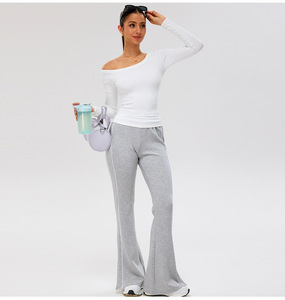 Camiseta Deportiva de Manga Larga con Hombros Descubiertos, Sensación de Segunda Piel, Secado Rápido y Transpirable para Mujer, para Gimnasio, Yoga y Entrenamiento - Product Image 6