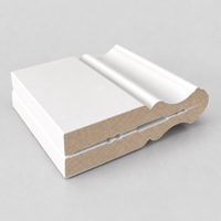 Moulures décoratives en MDF apprêté blanc, style colonial, pour portes et fenêtres