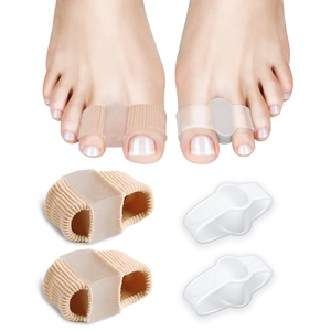 Bunion Toe <strong>Separators</strong> Gel Bunion Corrector Soft Big Toe Spacers for Correct, <strong>Elasticity</strong> Hammer Toe Straightener with 2 Loops - Product Image 1