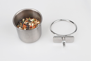 Cage d'alimentation suspendue en acier inoxydable pour chien, idéale pour la nourriture, les animaux domestiques, chiot, oiseaux et lapin - Product Image 3