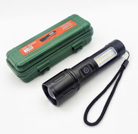 Nouvelle lampe torche blanche Zoom avec batterie rechargeable intégrée de 1200 mAh, éclairage extérieur en alliage d'aluminium