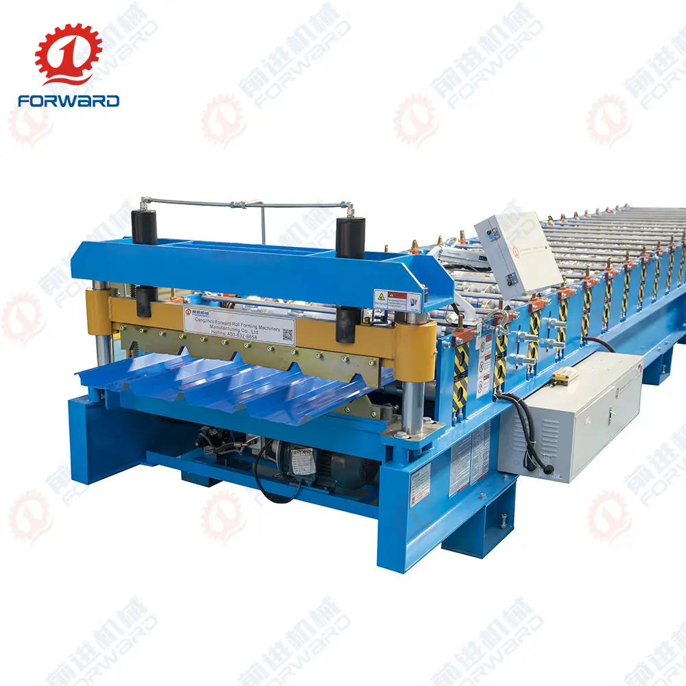 FORWARD Smooth Operation Trapezoidal Roofing Sheet Roll Forming Machine for Efficient Workflow Management