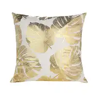黄金の花の葉クッションカバーポリエステルスロー枕ホームソファチェア枕カバー用の柔らかい装飾枕カバー