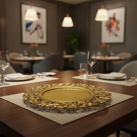 Assiettes de Présentation Vintage Sculptées Européennes, Haute Qualité pour Hôtels Haut de Gamme, Mariages, Fêtes et Restaurants