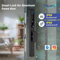 Serrure de porte intelligente biométrique Yolock Ttlock avec déverrouillage par mot de passe, serrure intelligente Tuya, serrure à empreintes digitales pour porte en bois