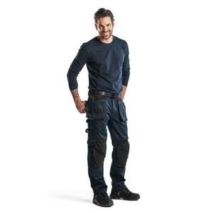 BLAKLADER - 350010428600MT T-<b>shirt</b> long sleeved Dark <b>navy</b> <b>blue</b> - EAN 7330509901267 WORK T-<b>SHIRTS</b> AND <b>POLO</b> <b>SHIRTS</b> - Product Image 3
