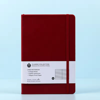Cuaderno de Cuero PU A5 de Alta Calidad con Logotipo Personalizado Impreso, 100 Hojas, Páginas Rayadas Blancas Marfil, Encuadernación Wire-O, Diario Escolar Macaron
