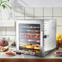 8-bakjes huishoudelijke voedseldroger te koop, elektrische fruitdroogmachine met digitale bediening, uit China.