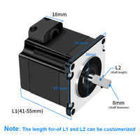 Moteur pas à pas hybride Nema23 RB avec contrôleur de moteur pas à pas étanche IP67 12V 24V à faible hauteur