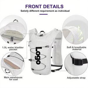 <span class=keywords><strong>Chaleco</strong></span> de Hidratación Portátil Ligero de Poliéster Personalizado con Bolsa de Agua de 500 ml <span class=keywords><strong>para</strong></span> Ciclismo y Senderismo <span class=keywords><strong>para</strong></span> Hombres y Mujeres - Product Image 3